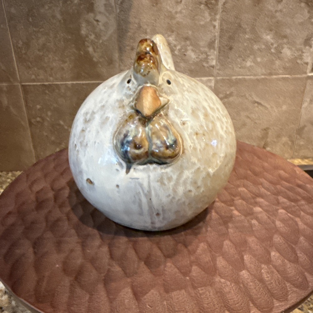 Charming Chicken Rooster Pottery Ceramic Whimsey Vibes Decor Farmhouse Country - Picture 2 of 5
